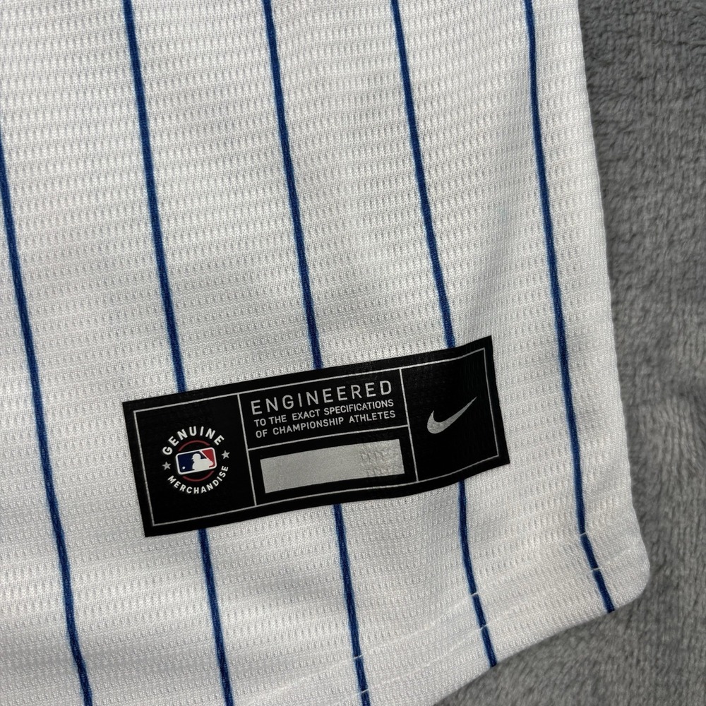 Nike Chicago Cubs Pinstripe Baseball Jersey Kids Youth Medium 5/6* - Picture 3 of 8